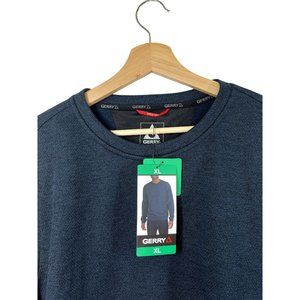 GERRY MEN'S LARGE FLEECE POLLOVER TEXTURED WEAVE